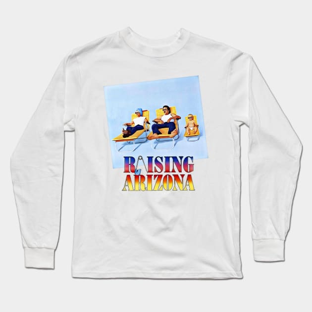 Raising Arizona classsic 80s film Nicholas Cage Long Sleeve T-Shirt by RainbowRetro